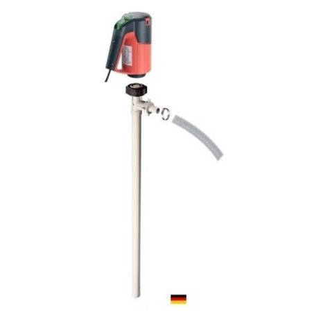 FLUX Electric Operated Drum Pump, Drum Pump Tube, Polypropylene, 39" Long, Electric Motor, 120V, 60Hz, 1ph 24-ZORO0107